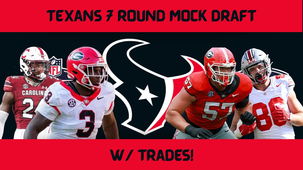 TEXANS DRAFT 2 DAWGS WITH THEIR 1ST 2 PICKS?? TEXANS 7 ROUND MOCK DRAFT!!