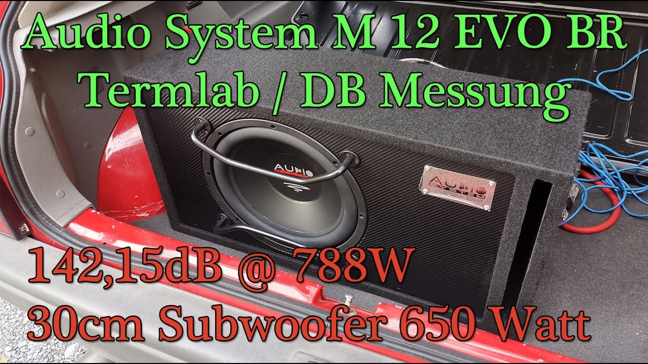 Audio System M 12 EVO BR Subwoofer Audio System Bassreflex 650Watt 4 Ohm Bass Speaker DB Messung