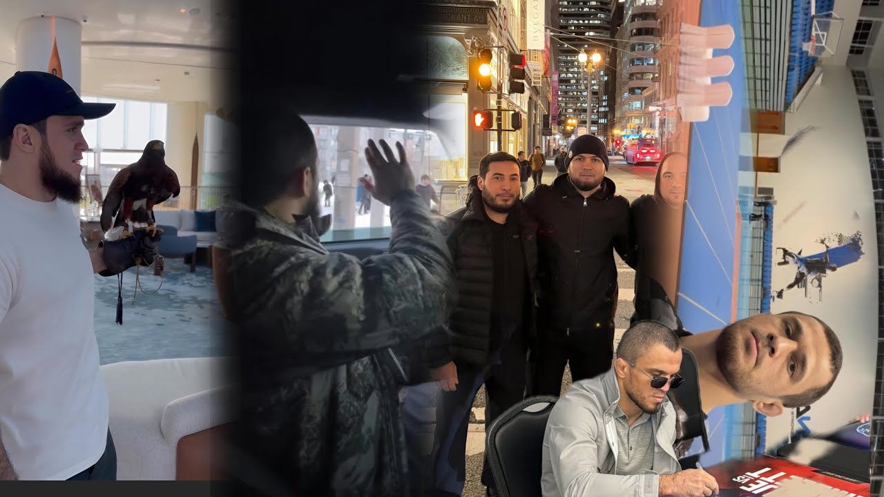 Umar signing poster, Islam met Fans in Snow,Chanko joins Usman in Dubai,. Khabib in LA