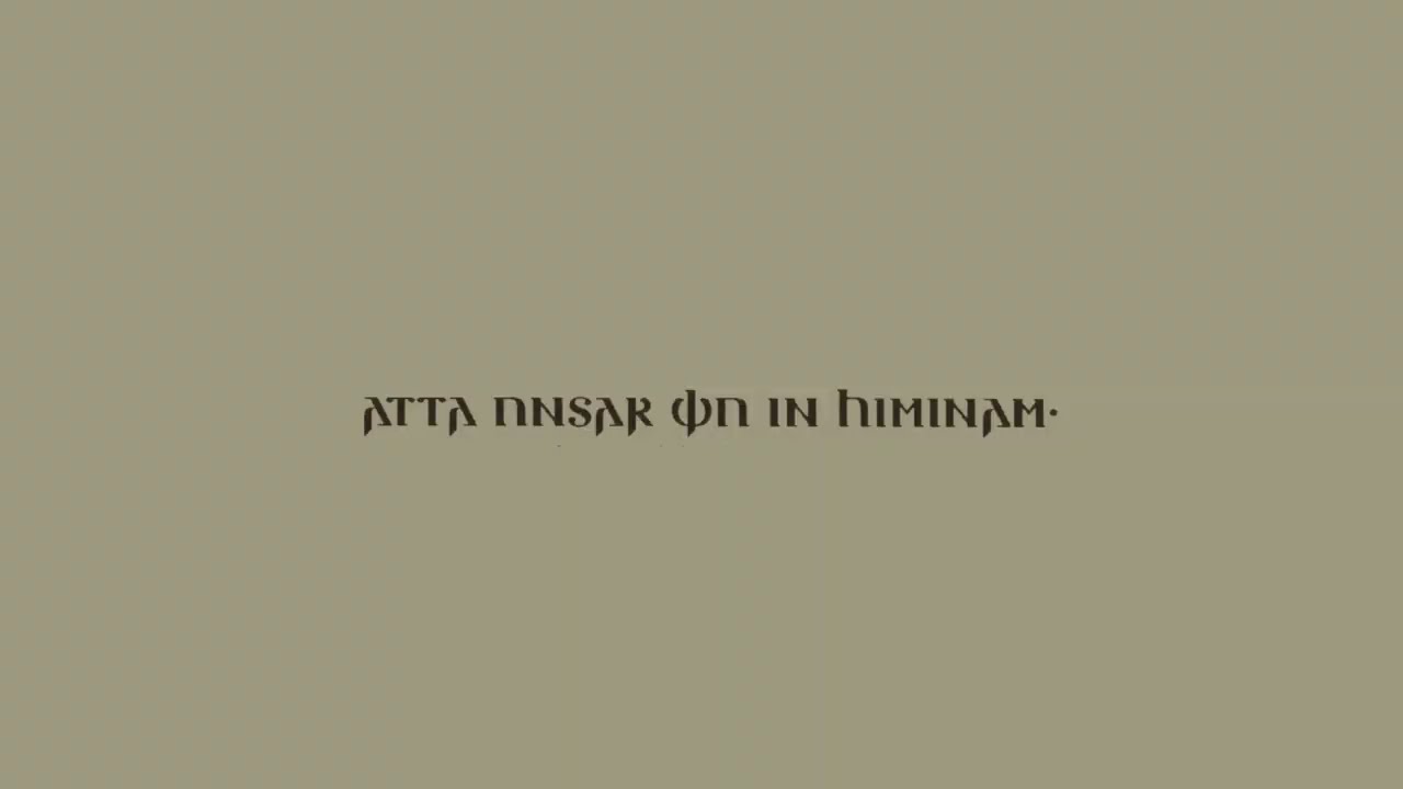 Atta unsar read in Gothic language, slowly, with English translation