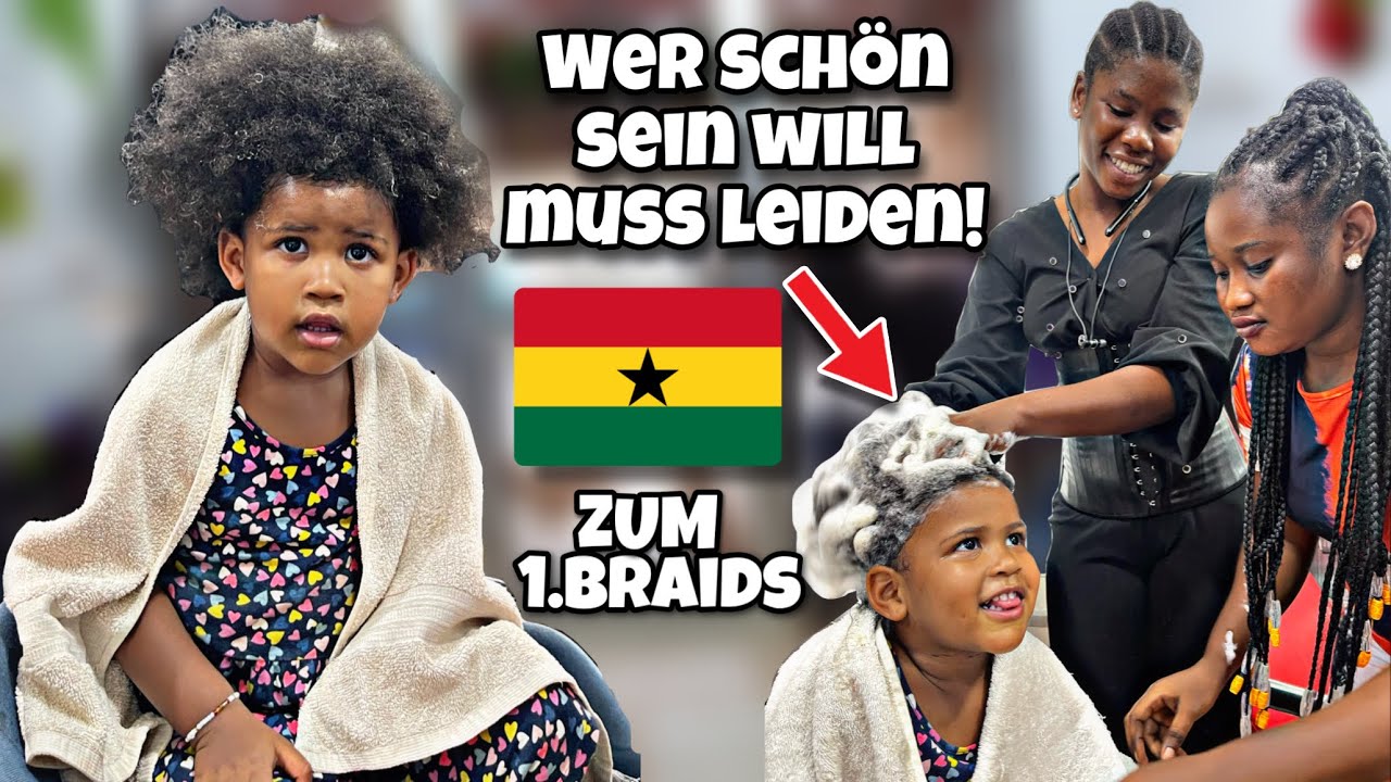 KINAYA BEKOMMT ZUM 1.MAL BRAIDS IN GHANA 🇬🇭