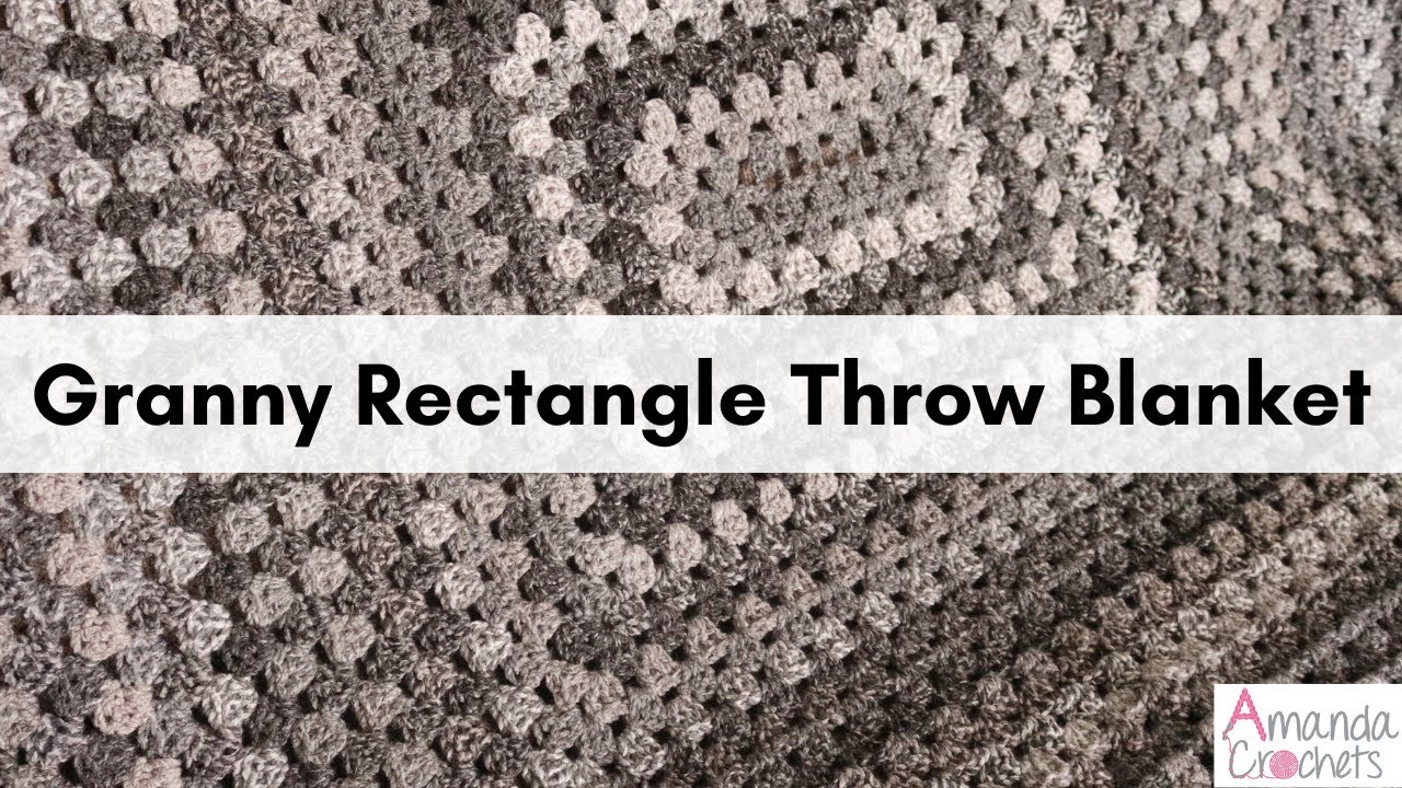 Granny Rectangle Throw Blanket | Easy Crochet Throw Blanket | #makeitpremier