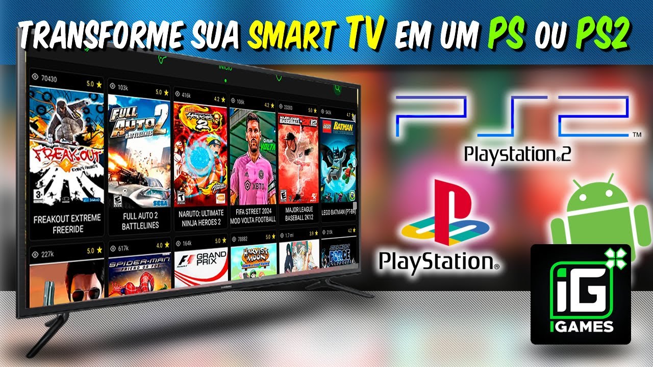 Transforme sua Smart TV,  TV Box ou Qualquer dispositivo Android em um PlayStation 1 ou 2 #ps #ps2