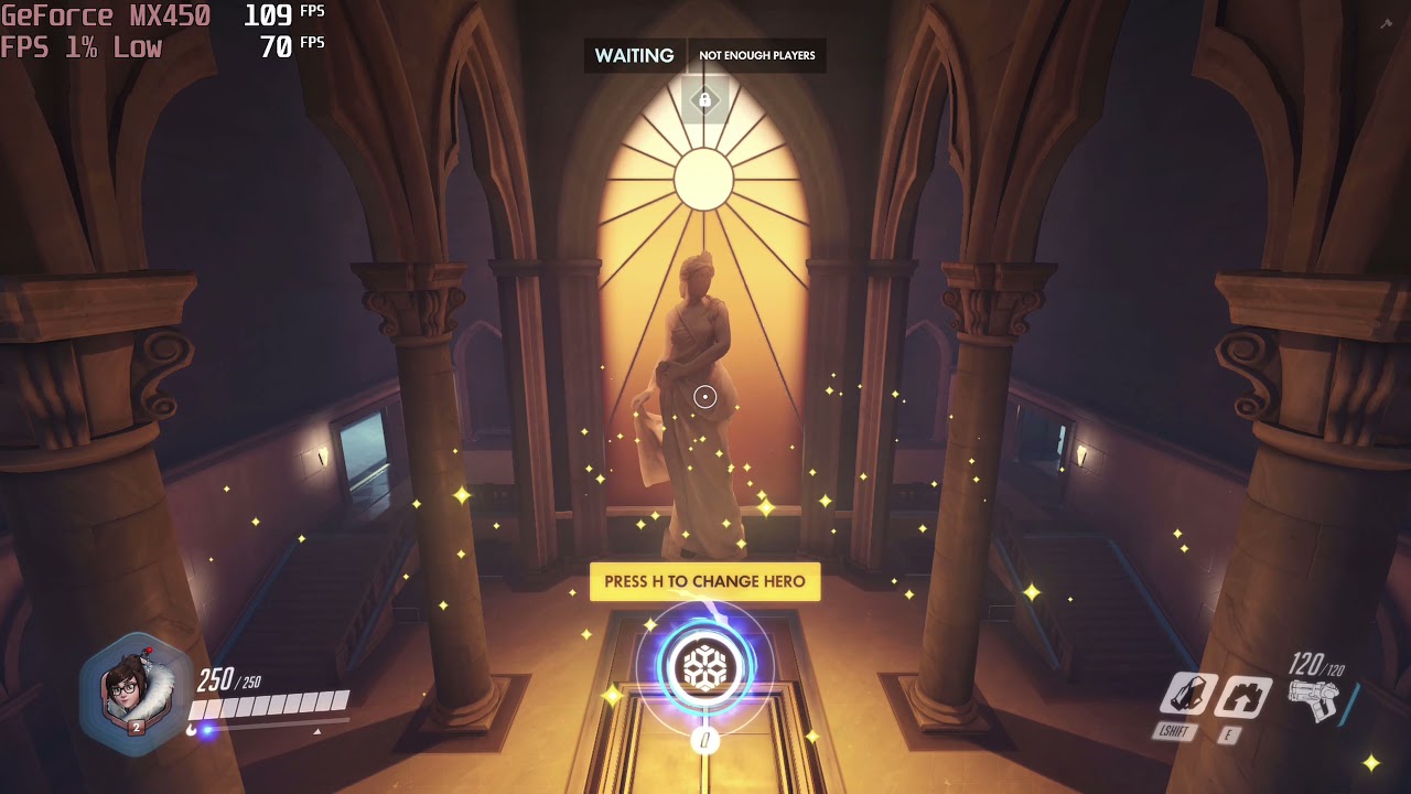 🎮 NVIDIA GeForce MX450 (GDDR6, 25W) - Overwatch gameplay benchmarks (1080p)