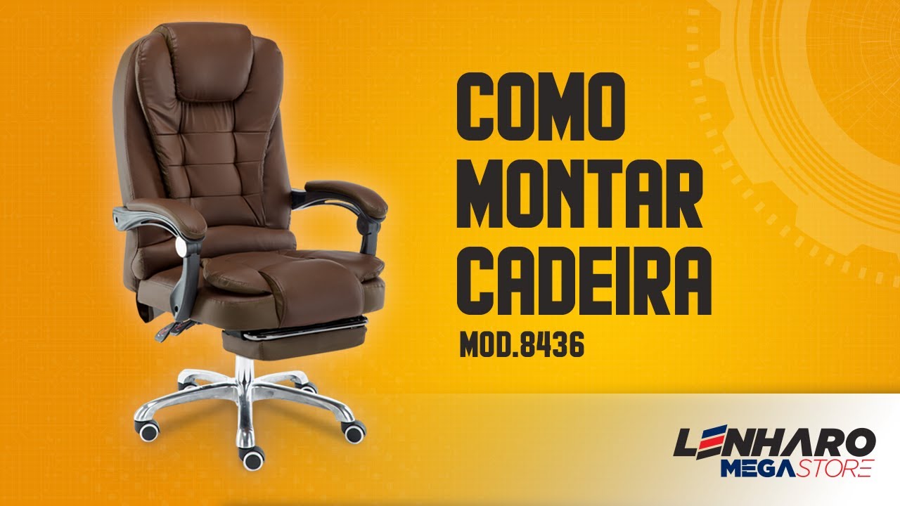 Como montar sua cadeira de escritório giratória de forma simples - LMS-BY-8436-T2
