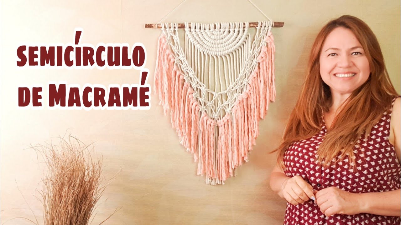 Tapiz de Macramé, semicírculo de macrame, circle