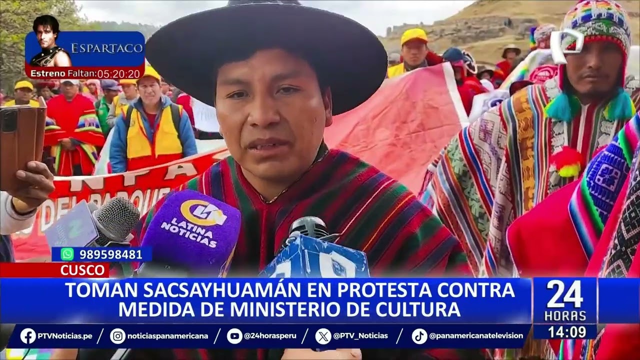 Cusco: Toman Sacsayhuamán en protesta contra medida del Mincul