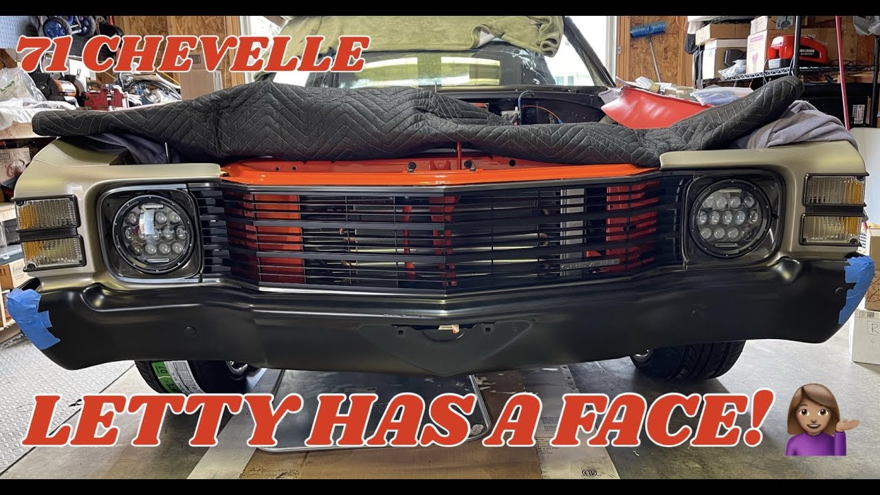 SHE HAS A WHOLE NEW FACE 💁🏽‍♀️ | HEADLIGHTS, PARK LAMPS LENSE, BEZELS & GRILLN | 71 CHEVELLE