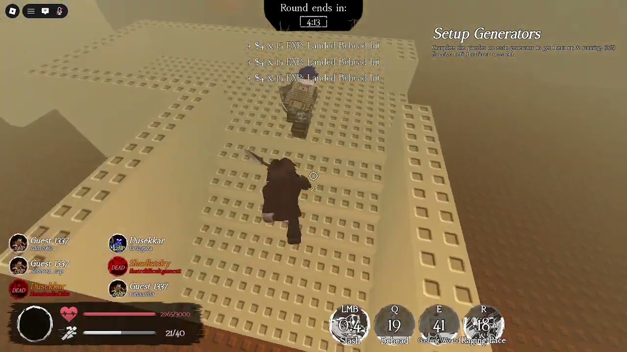 Roblox Forsaken Random Gameplay (Slasher) 118 (Friday 13th Buffs)
