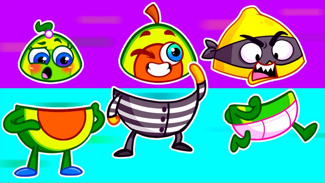 Face Puzzle and Body Switch Up! 😄🔄 Nursery Rhymes and Kids Stories with baby Avocado