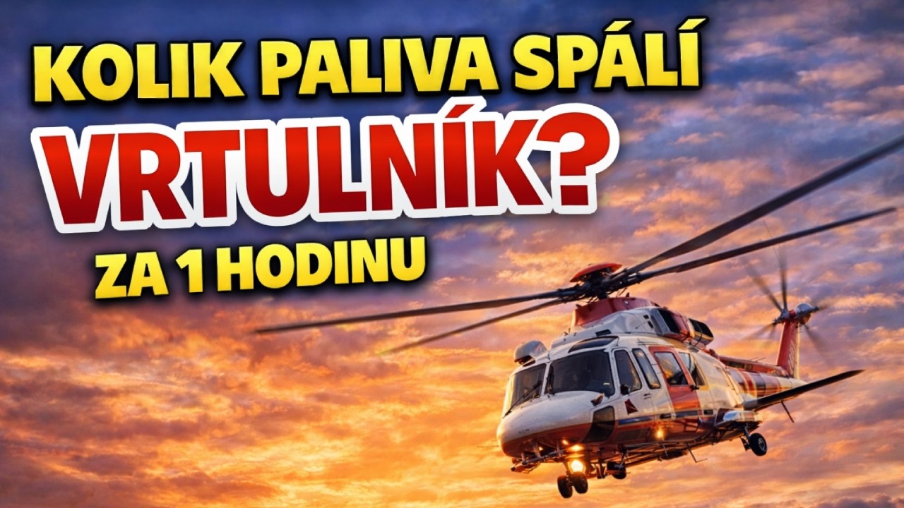 Kolik paliva spálí vrtulník za 1 hodinu letu?