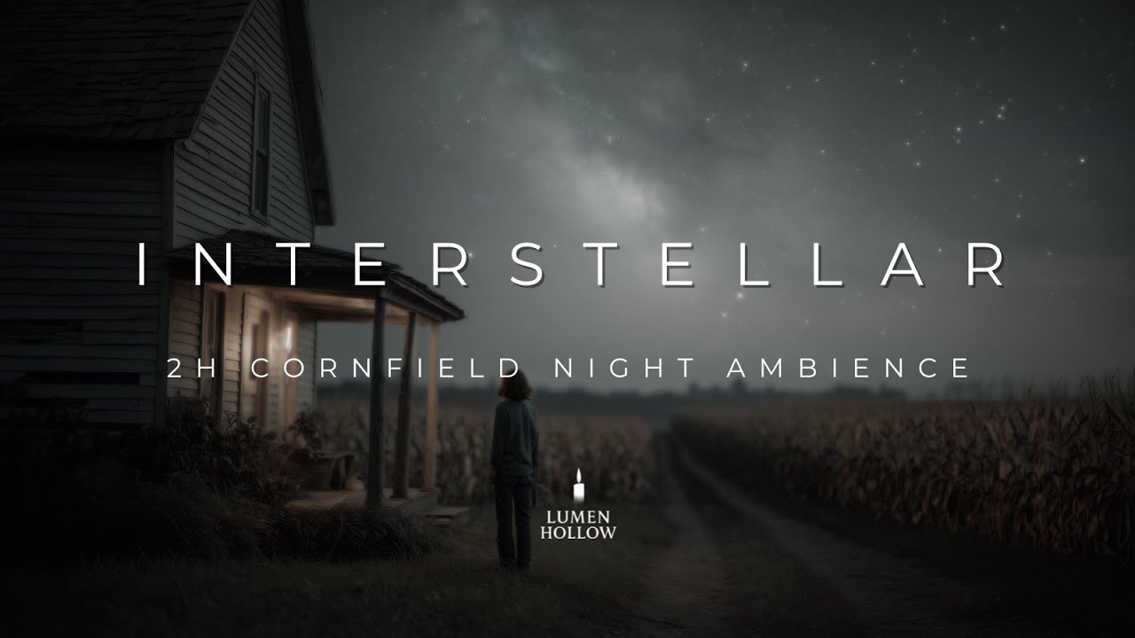 2 Hours Interstellar Cornfield Ambience 🌌 Night Sky, Stars & Drone | Relaxing Sleep Music