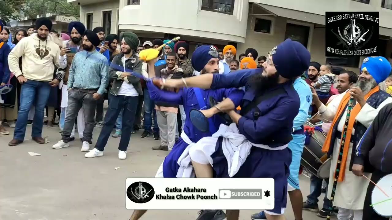 GATKA ⚔️  || Nagar kirtan Khalsa chowk || #warriors #amritpalsingh #sikhism #sikhmartialar #demo