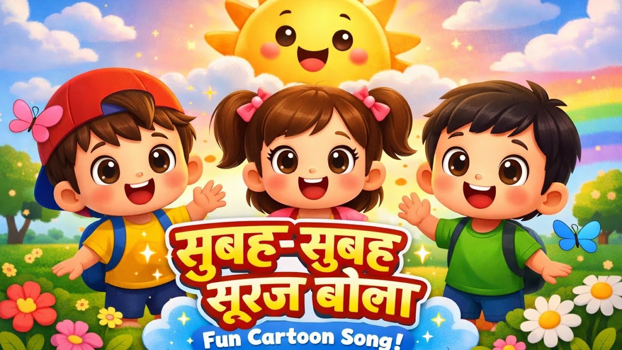सुबह-सुबह सूरज बोला | Happy Cartoon Song for Kids | Fun Animation Video ☺️😁#cartoon #animation #baby