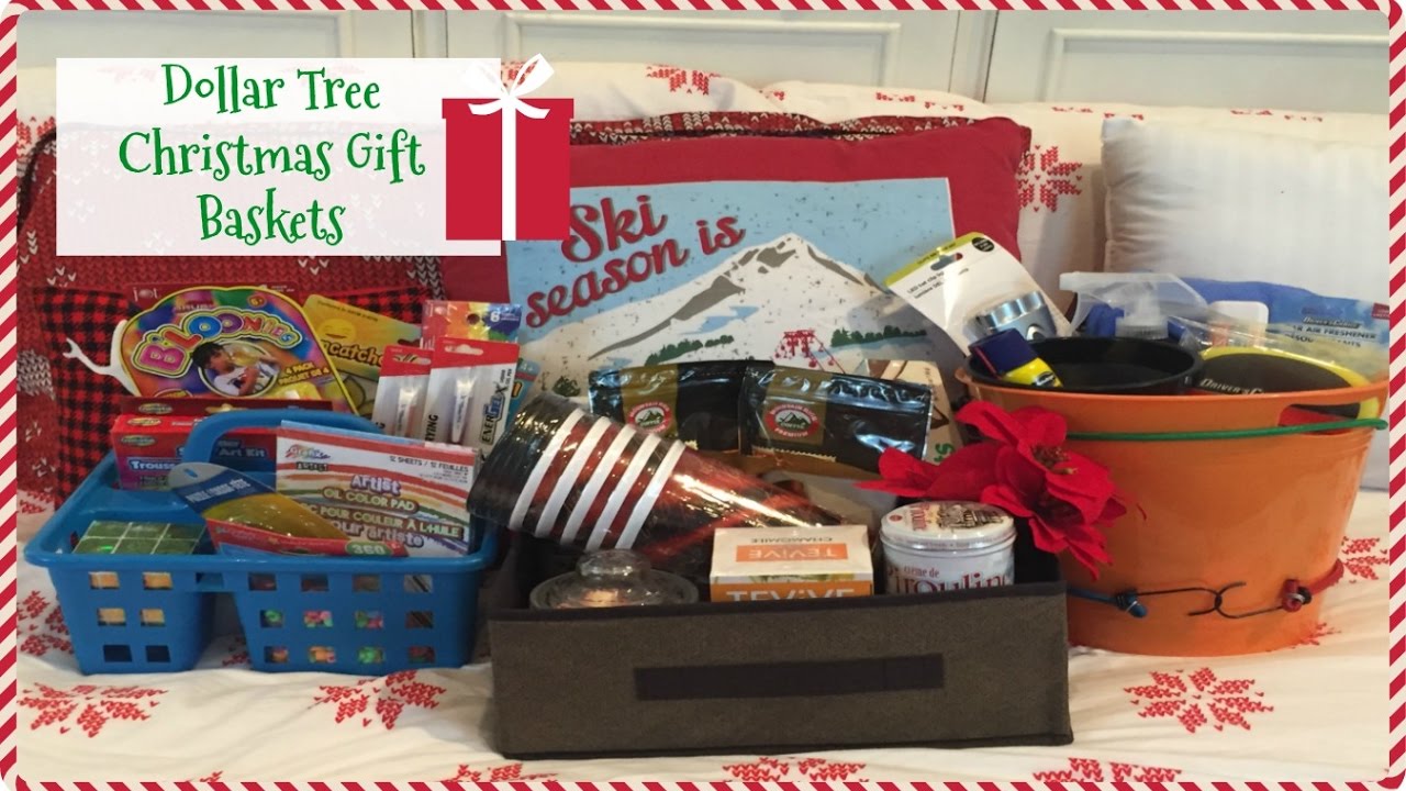 DOLLAR TREE CHRISTMAS GIFT BASKETS | Last Minute Gift Ideas | 2016
