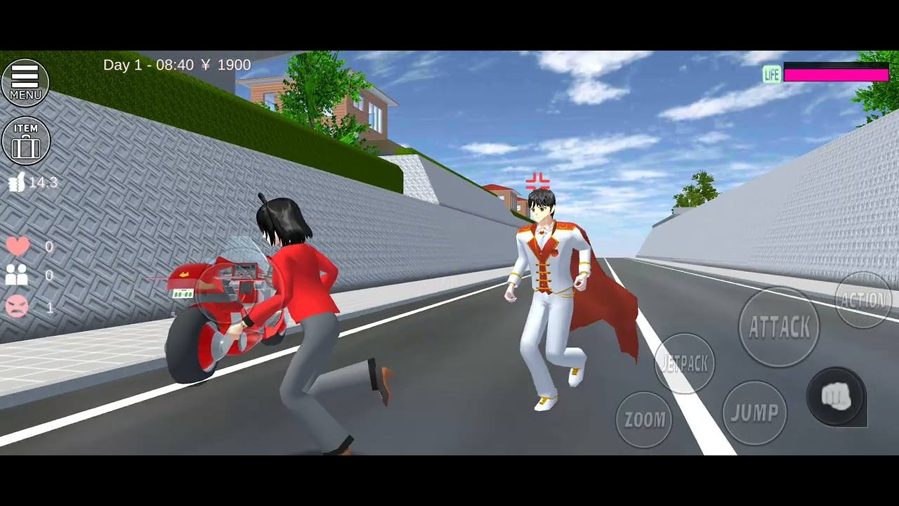 Sakura School Simulator, funny kids shorts, scary short video, gaming short, animated 