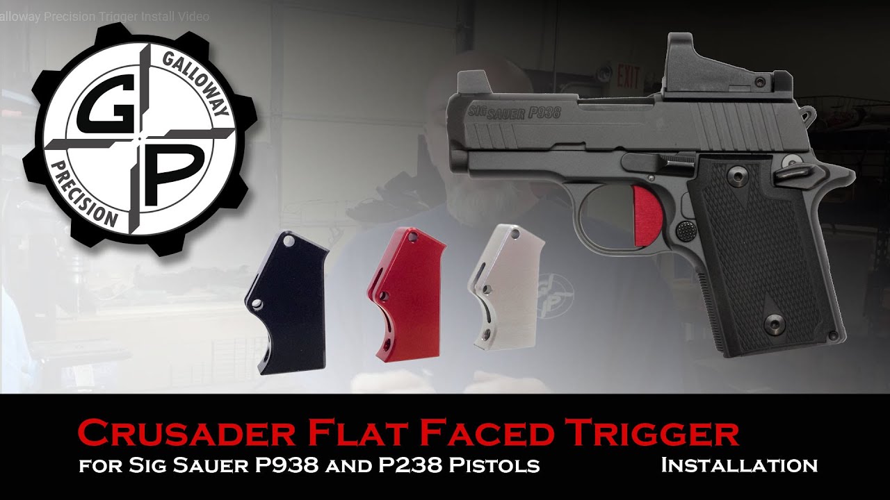 Sig Sauer P938 / P238 Crusader Flat Faced Trigger Installation from Galloway Precision