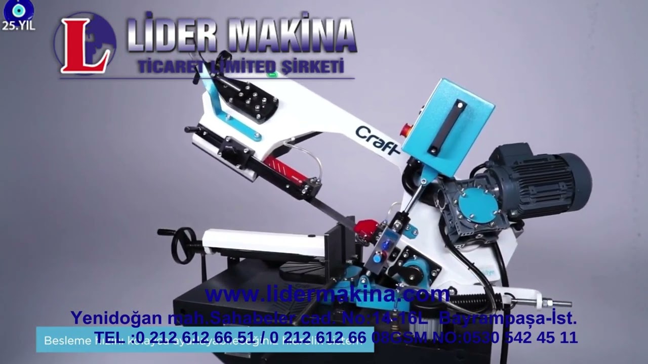 LİDER MAKİNA -CRAFT T225MV ŞERİT TESTERE TEZGAHI