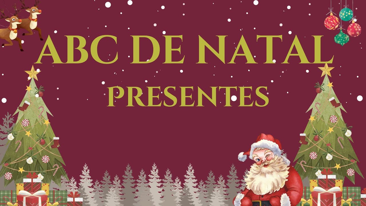 ABC de  Natal - Presentes - letras e palavras