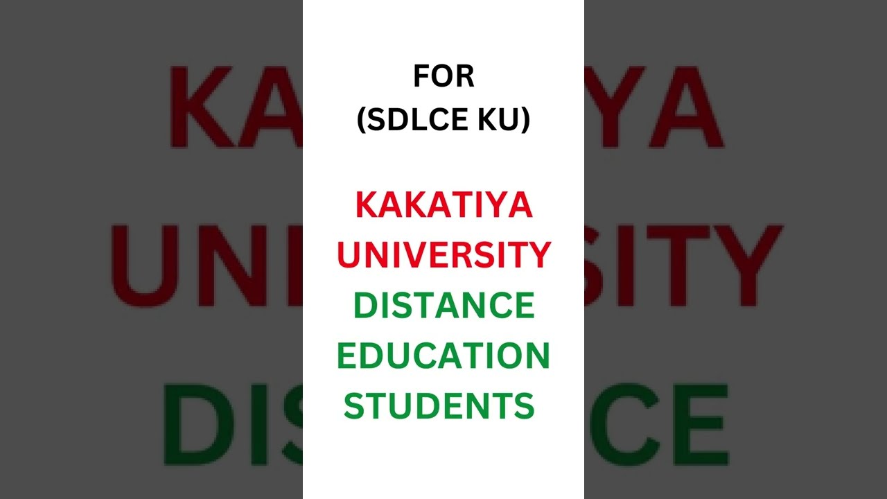 SDLCE KU Exams 2022, Open Degree Exams Kakatiya University Distance Education,KU HallTicket Download