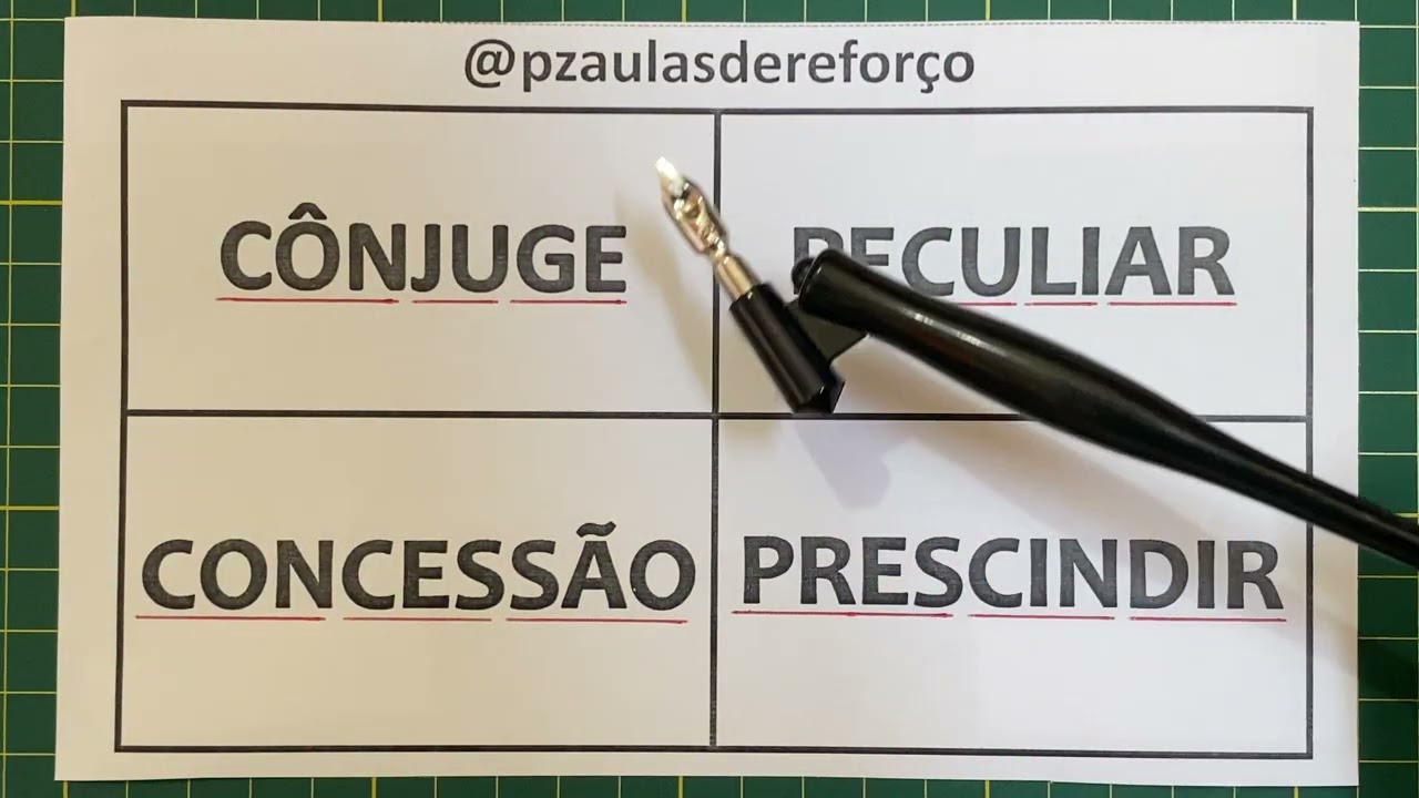 VAMOS LER AGORA AS PALAVRAS: CÔNJUGE, PECULIAR, CONCESSÃO & PRESCINDIR.
