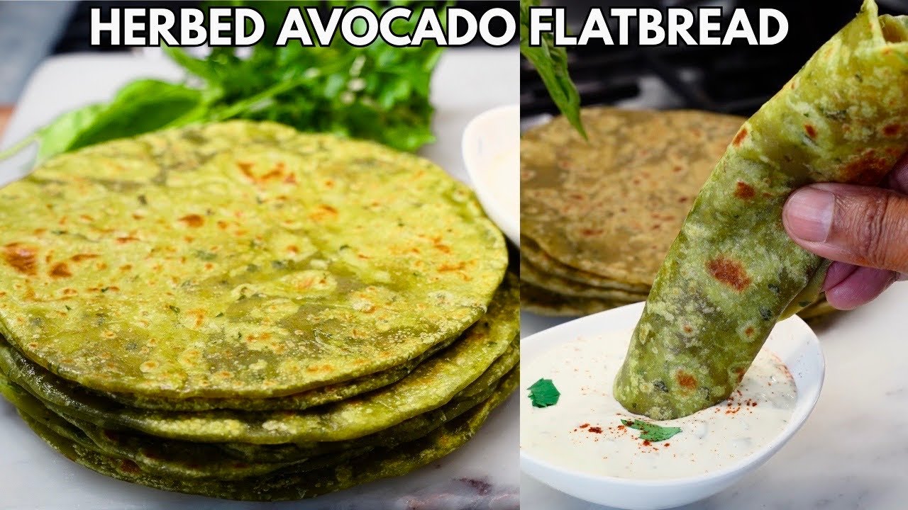 HERBED AVOCADO FLATBREAD (VEGAN) | AVOCADO PARATHA 
