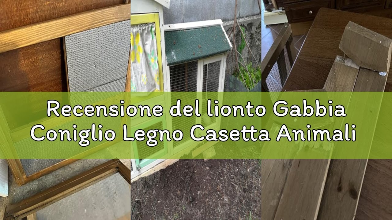 Recensione del lionto Gabbia Coniglio Legno Casetta Animali da Compagnia Gabbia Esterno 147x52x85 cm