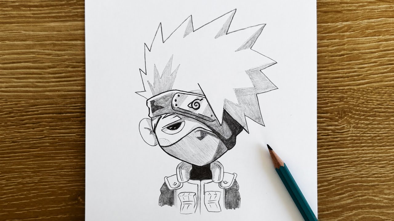 Como Dibujar a Kakashi | Fácil Para Principiantes - Paso a Paso
