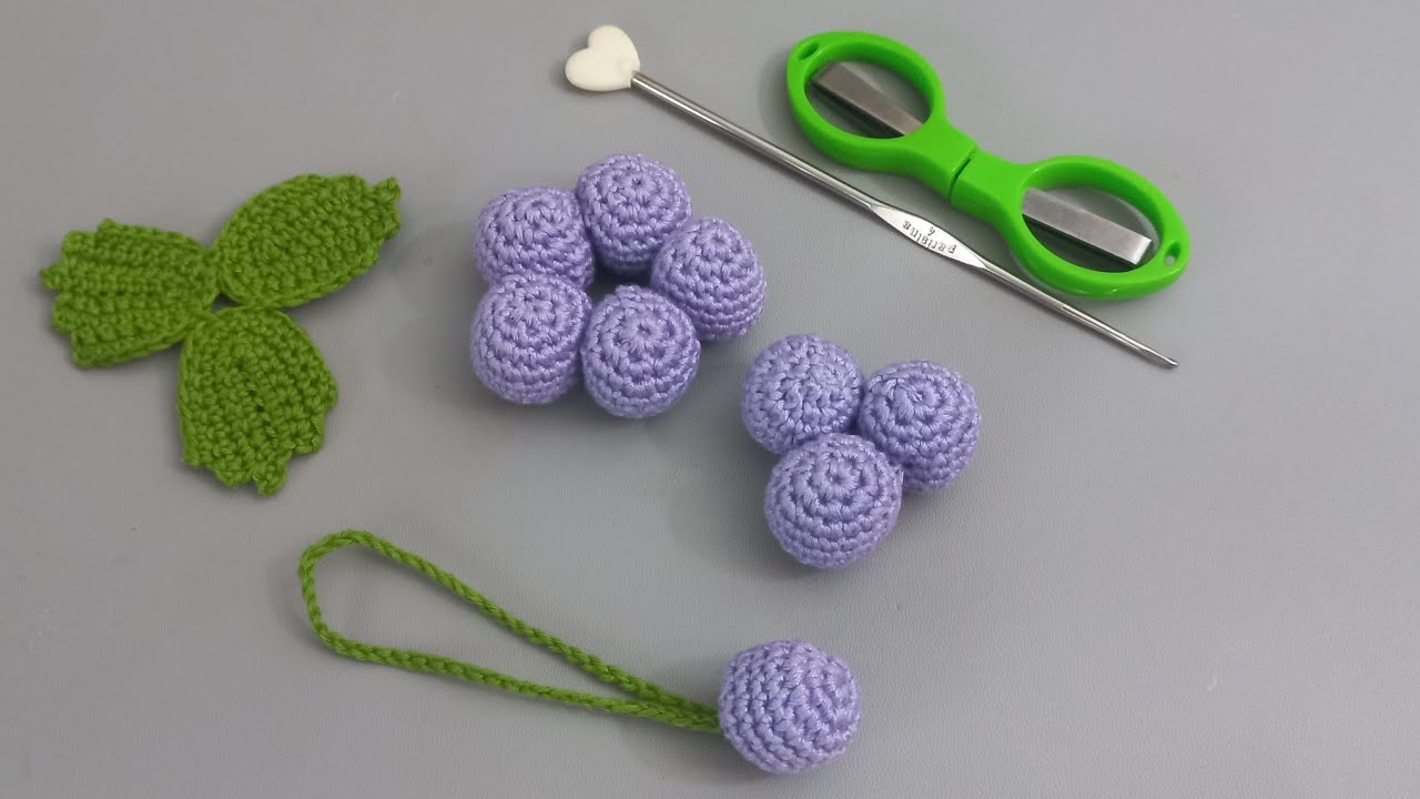 Racimo de uvas desmontable #crochet #navidadcrochet