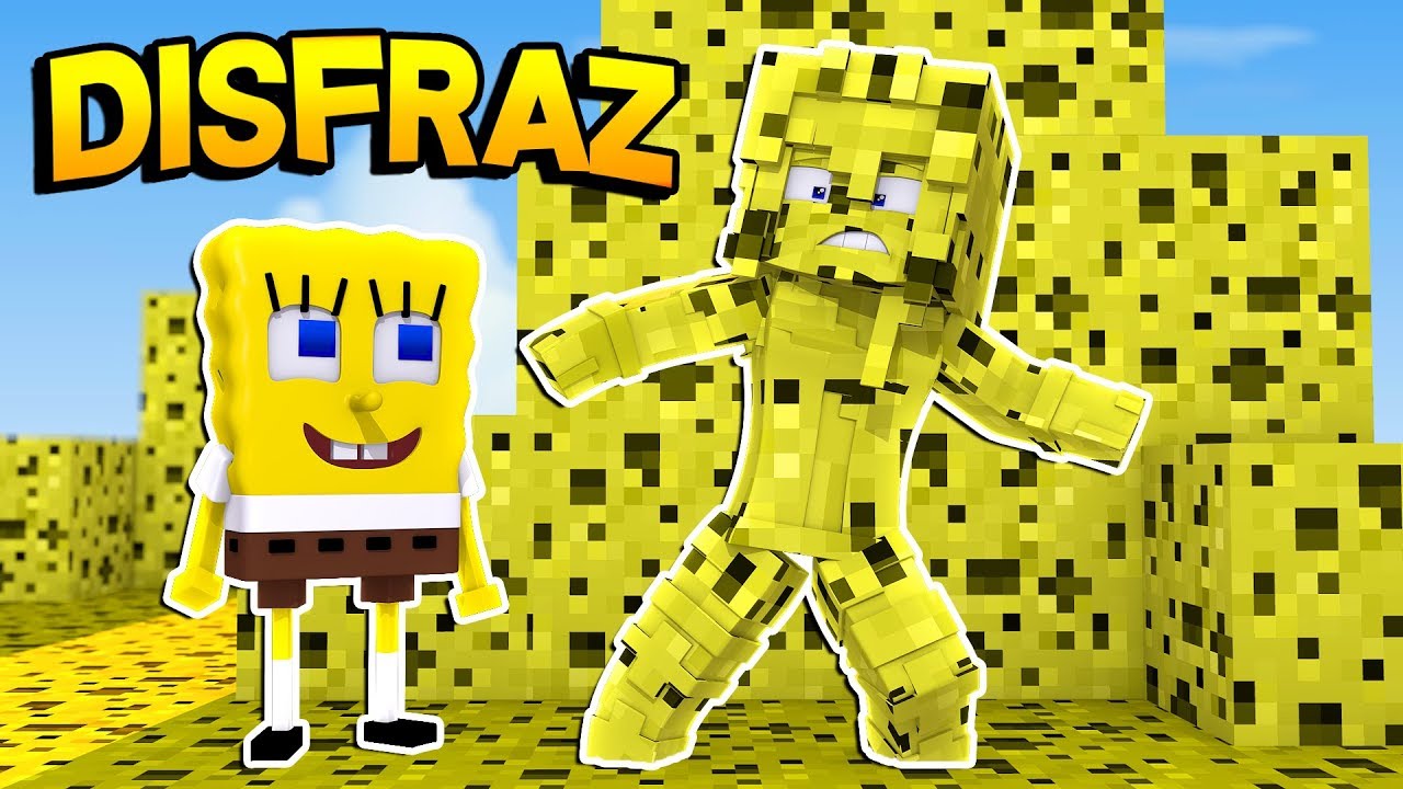 🤘 ME DISFRAZO DE BOB ESPONJA – MINECRAFT (ESCONDITE)