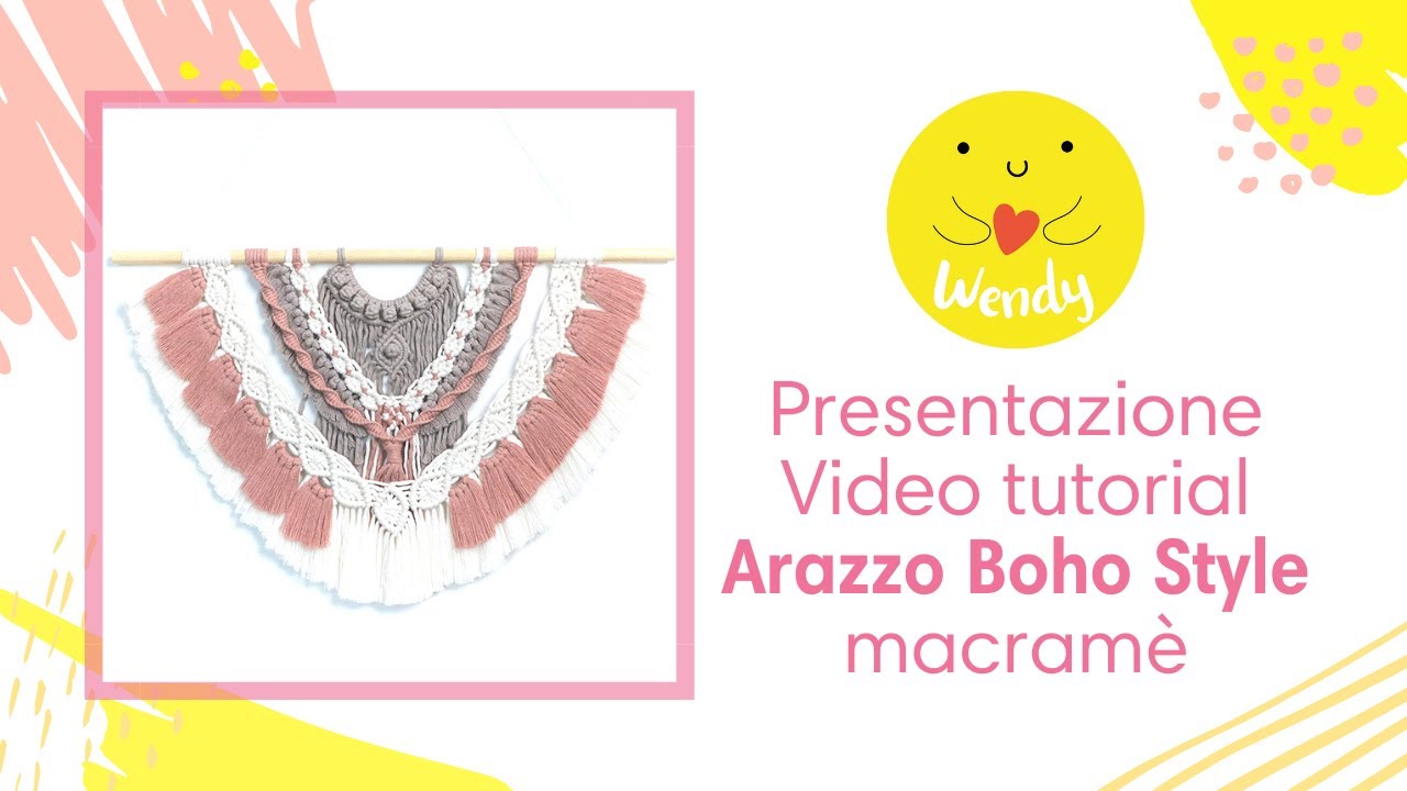 Arazzo Boho Style con corde di macram&egrave; ✨ Presentazione workshop macram&egrave; per esperti Wendy Shop