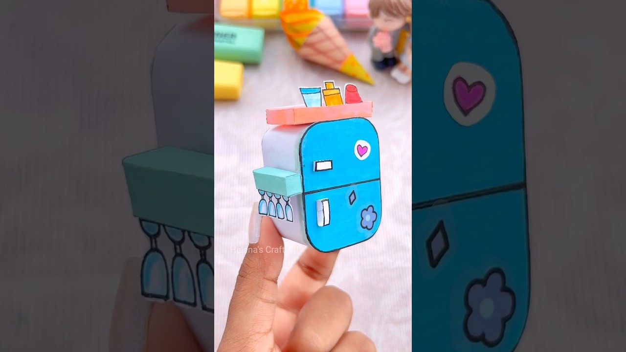 DIY Miniature refrigerator 🧊 