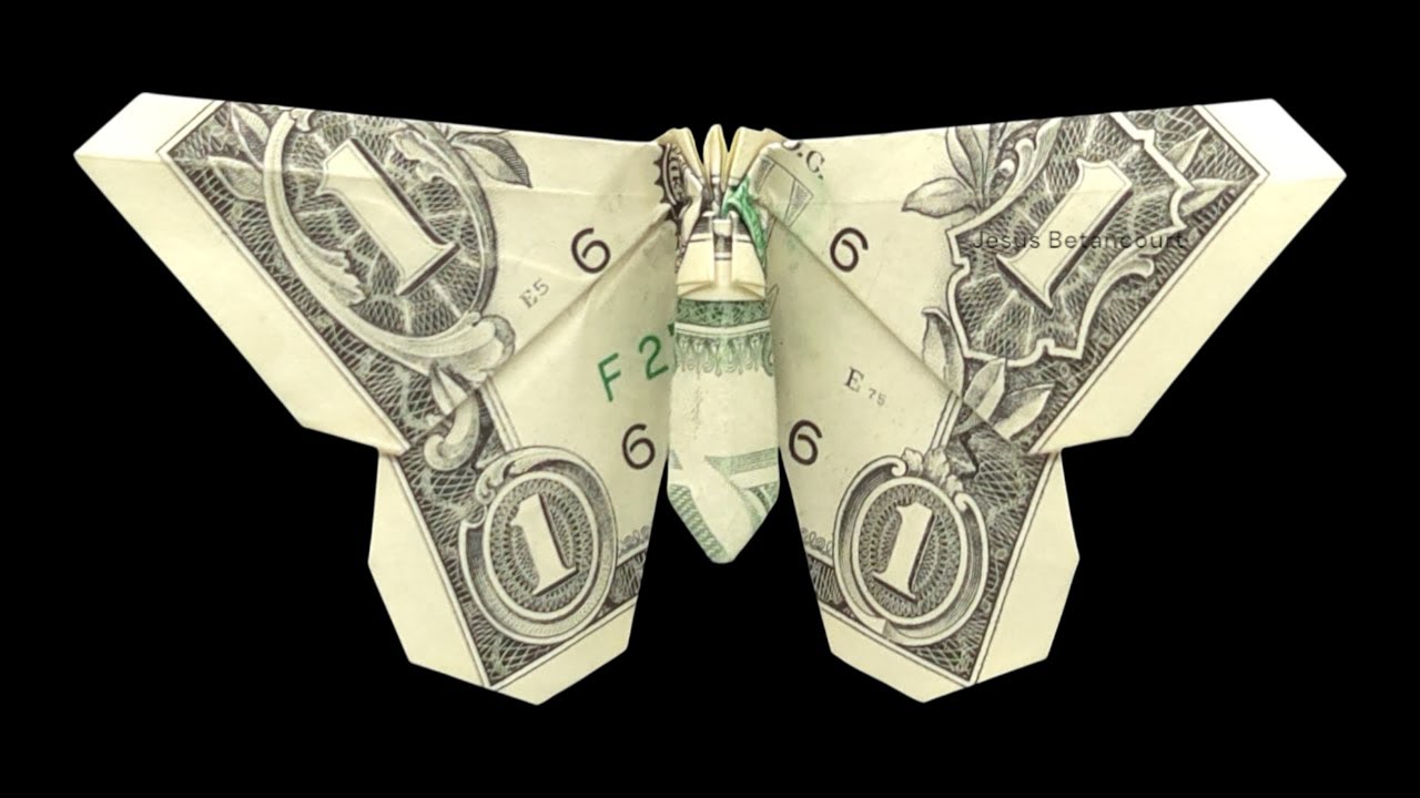 Dollar bill origami BUTTERFLY " Slideshow Tutorial " DESIGNED BY: Michael LaFosse