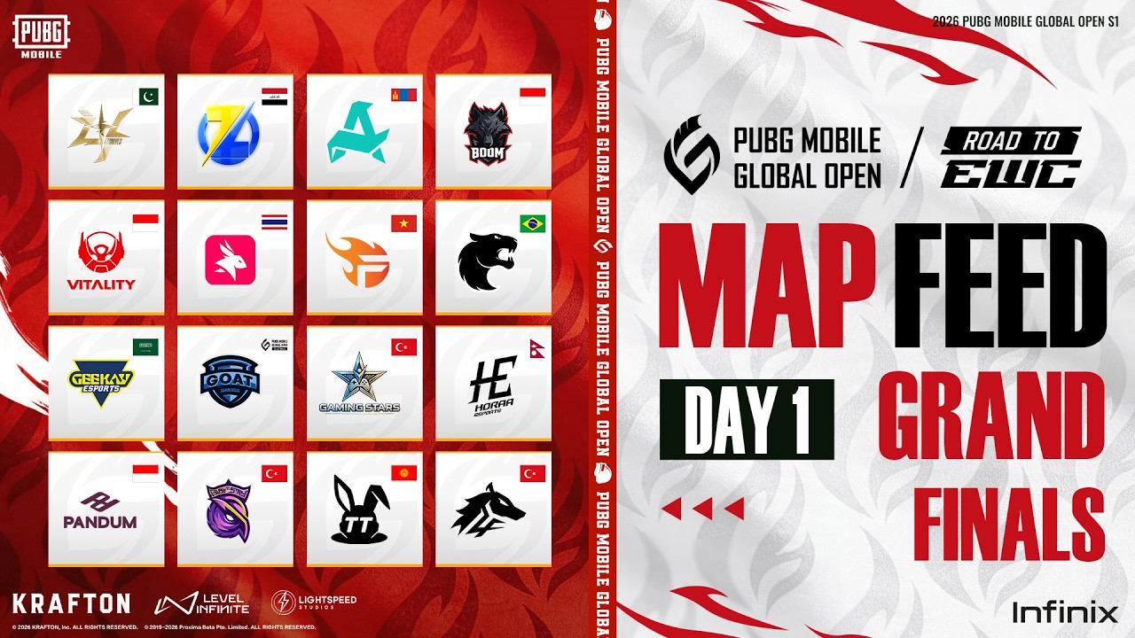 [MAP]  2026 PMGO S1 Main Event | Grand Finals | Day 1 | PUBG MOBILE GLOBAL OPEN Season 1