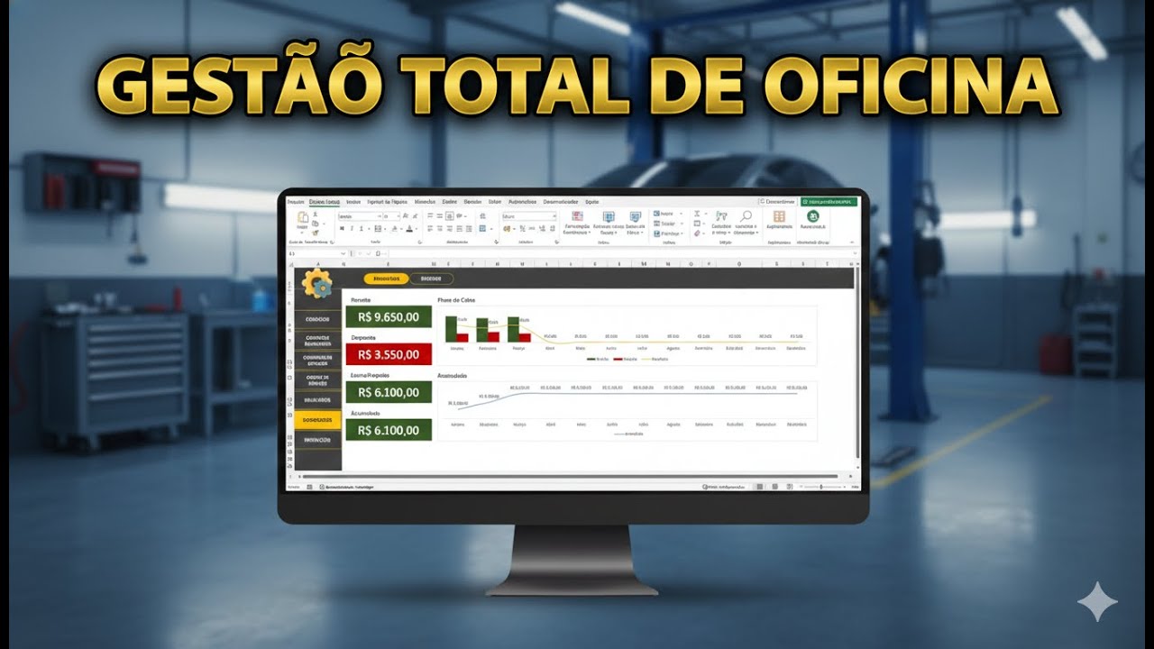 ✅Planilha de Controle de Oficina Mecânica em Excel: Gestão de Ordens de Serviço, Peças e Estoque
