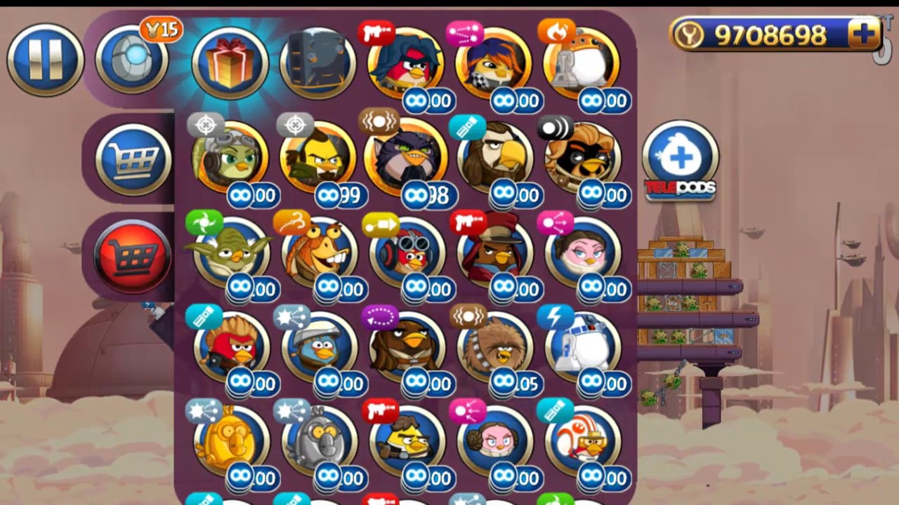 Angry Birds Star Wars 2 Rise of clones All levels (Bird Side)