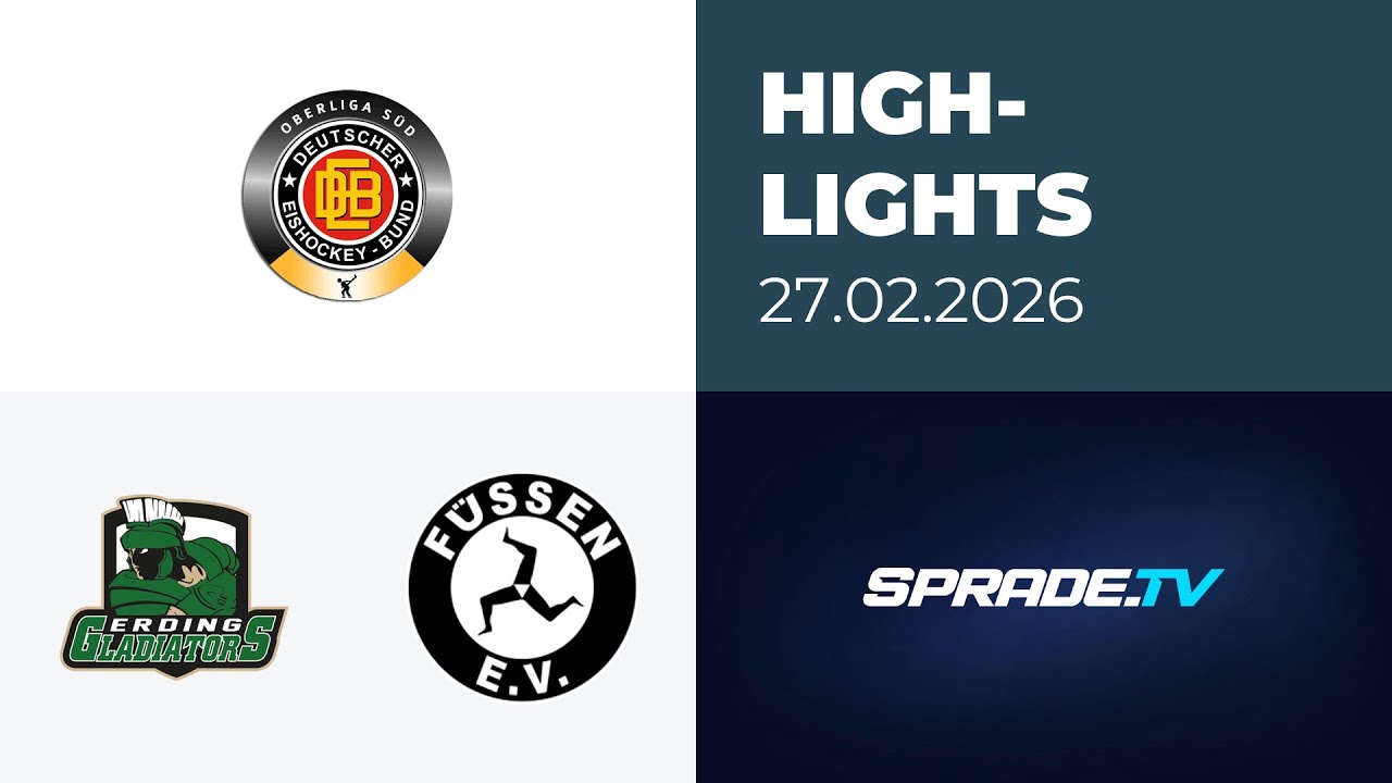 27.02.2026 - Highlights - Erding Gladiators vs. EV Füssen