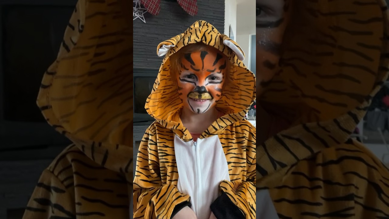 Malov&aacute;n&iacute; na obličej 🐅          #podol&aacute;ci #christmas #rodina #malov&aacute;n&iacute; #obličej