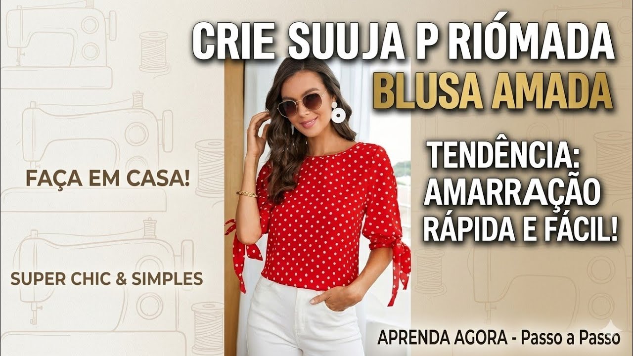 ✅️DIY Como fazer Blusa Fácil com Amarração_ Costura passo a passo para iniciantes Gisleide Novelo