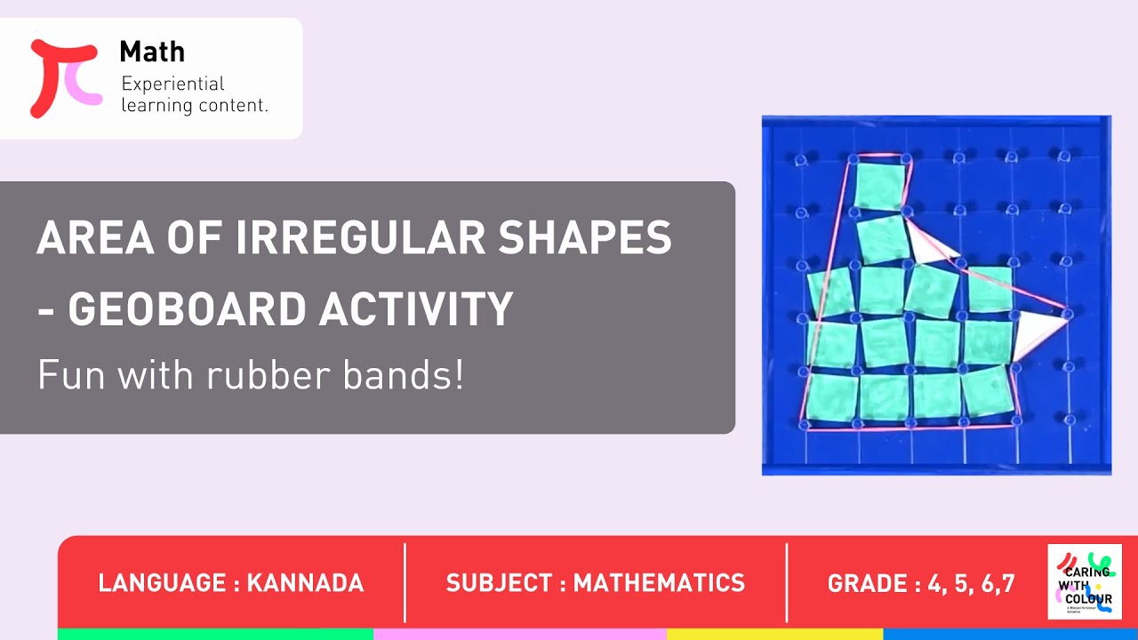 Area of irregular shapes - Geoboard activity - ENGLISH