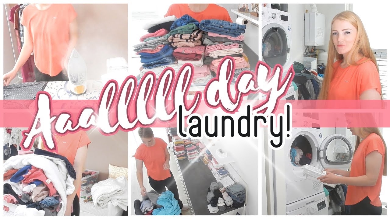 WASHING FOLDING IRONING DRYING | Allll day long