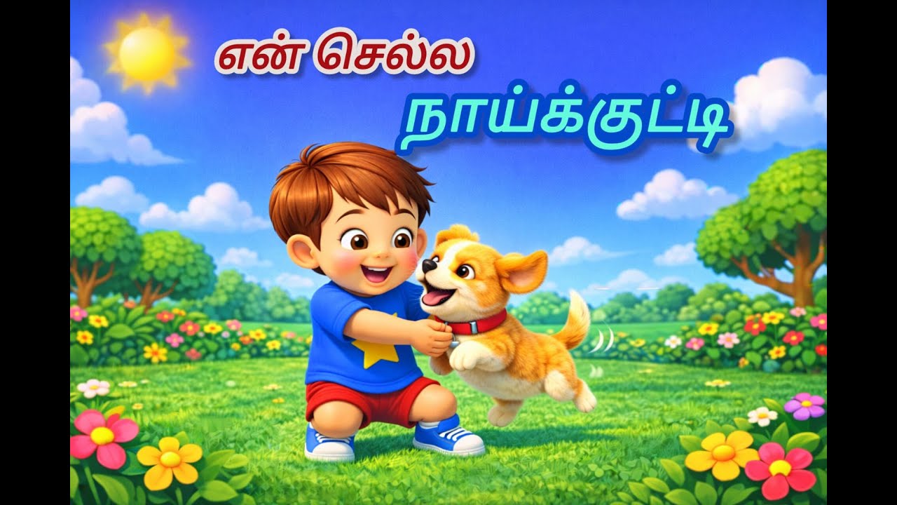 என் செல்ல நாய்க்குட்டி || DREAMS WONDER RHYMES || TAMIL RHYMES