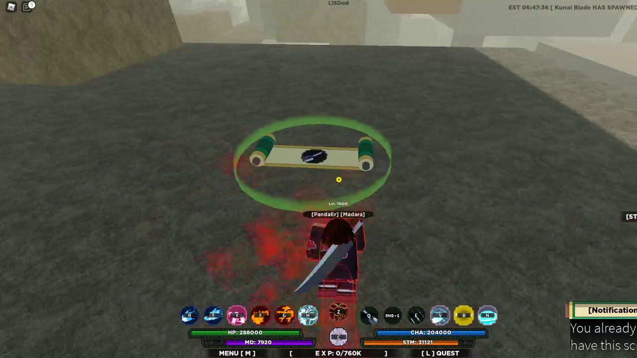 Finding the Kunai blade on a Shinobi Life 2. ( Location)