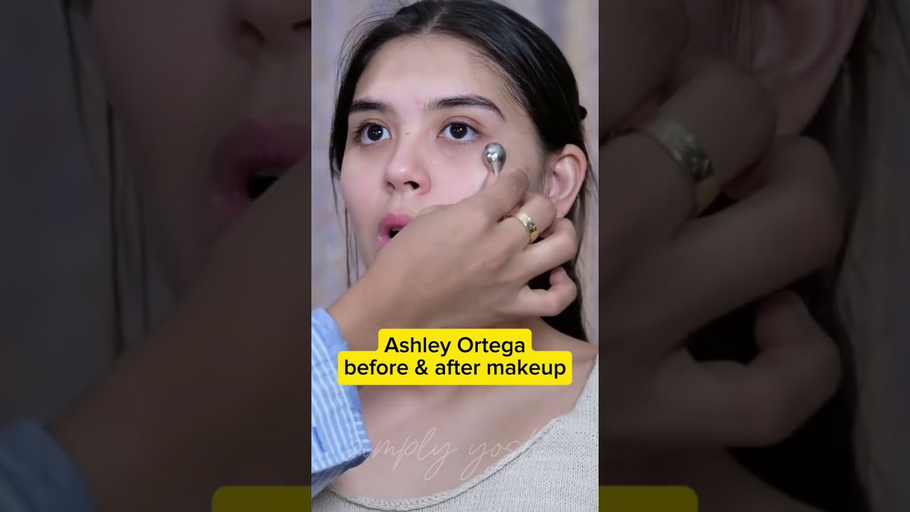 ASHLEY ORTEGA BEFORE & AFTER MAKEUP LOVE THE FINAL LOOK! #ashleyortega #makeup