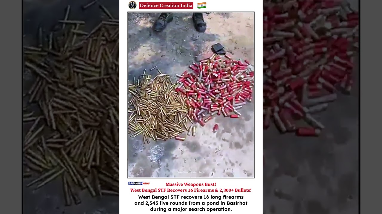 Massive Ammo & Arms Seizure by West Bengal STF! 😮#Shorts #STF #WeaponsSeizure #WestBengal
