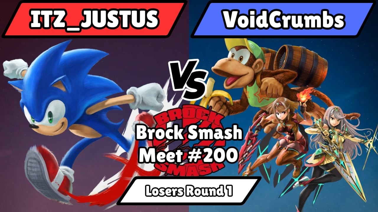 BSM 200 - ITZ_JUSTUS (Sonic) vs VoidCrumbs (Pyra & Mythra, Diddy Kong) - Losers Round 1