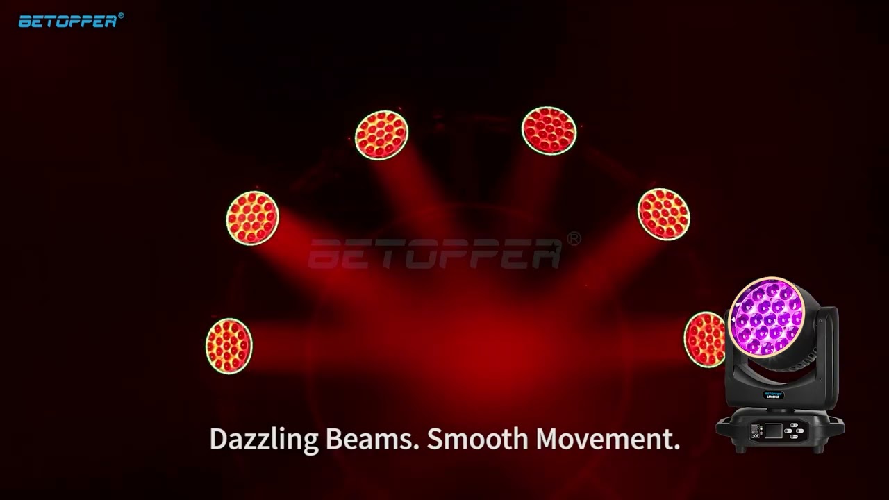 Betopper LM1915R 19x15w Wash Moving Head with Halo Ring