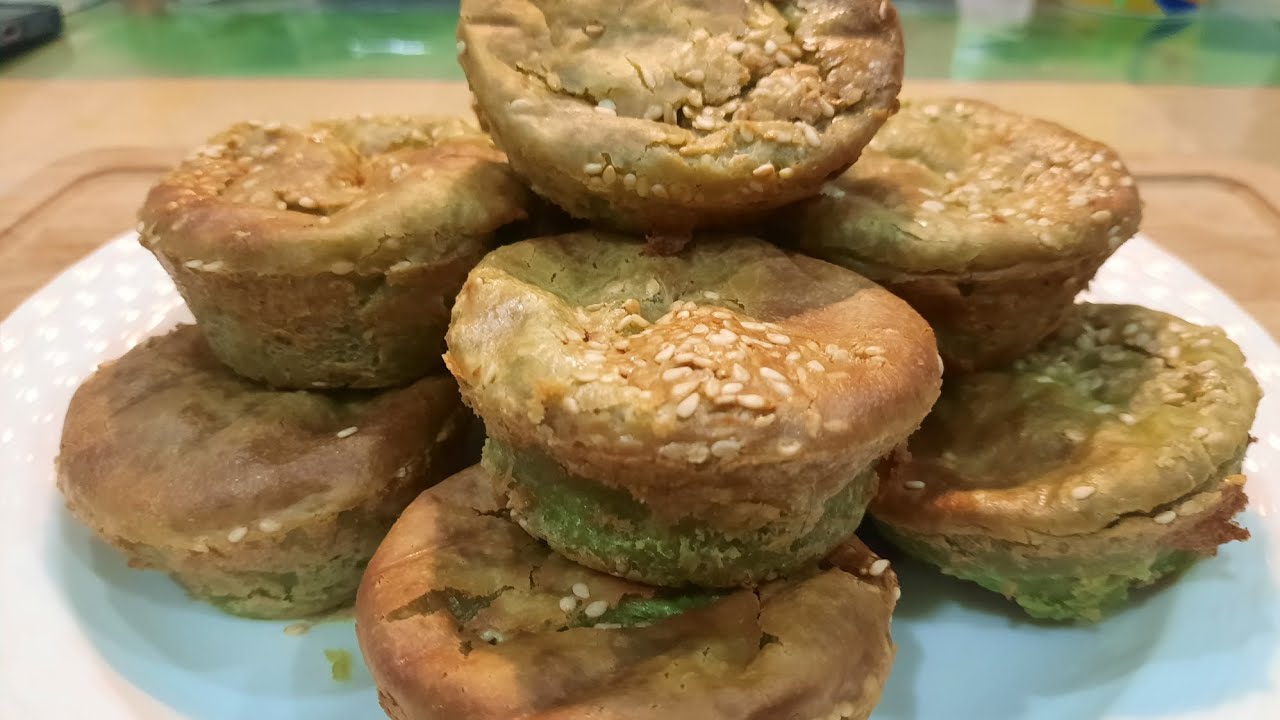 KUEH BAKAR PANDAN Guna Acuan Muffin
