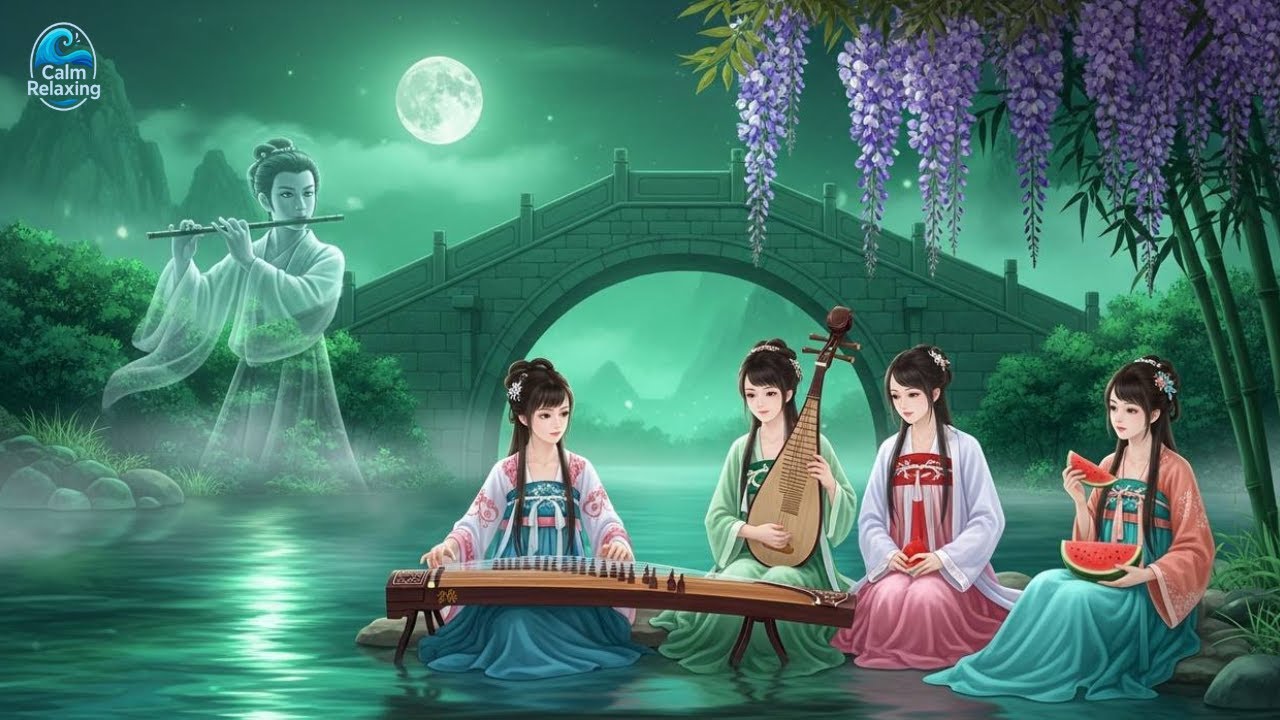 Serene Chinese Music •  Flute + Guzheng 🌸 Calming Ambience for Focus & Relaxation