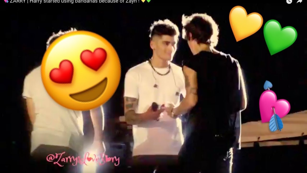 💘  ZARRY | Harry started using bandanas because of Zayn !  💛💚
